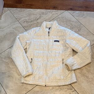 Patagonia Nano Puff White Quilted Jacket size medium